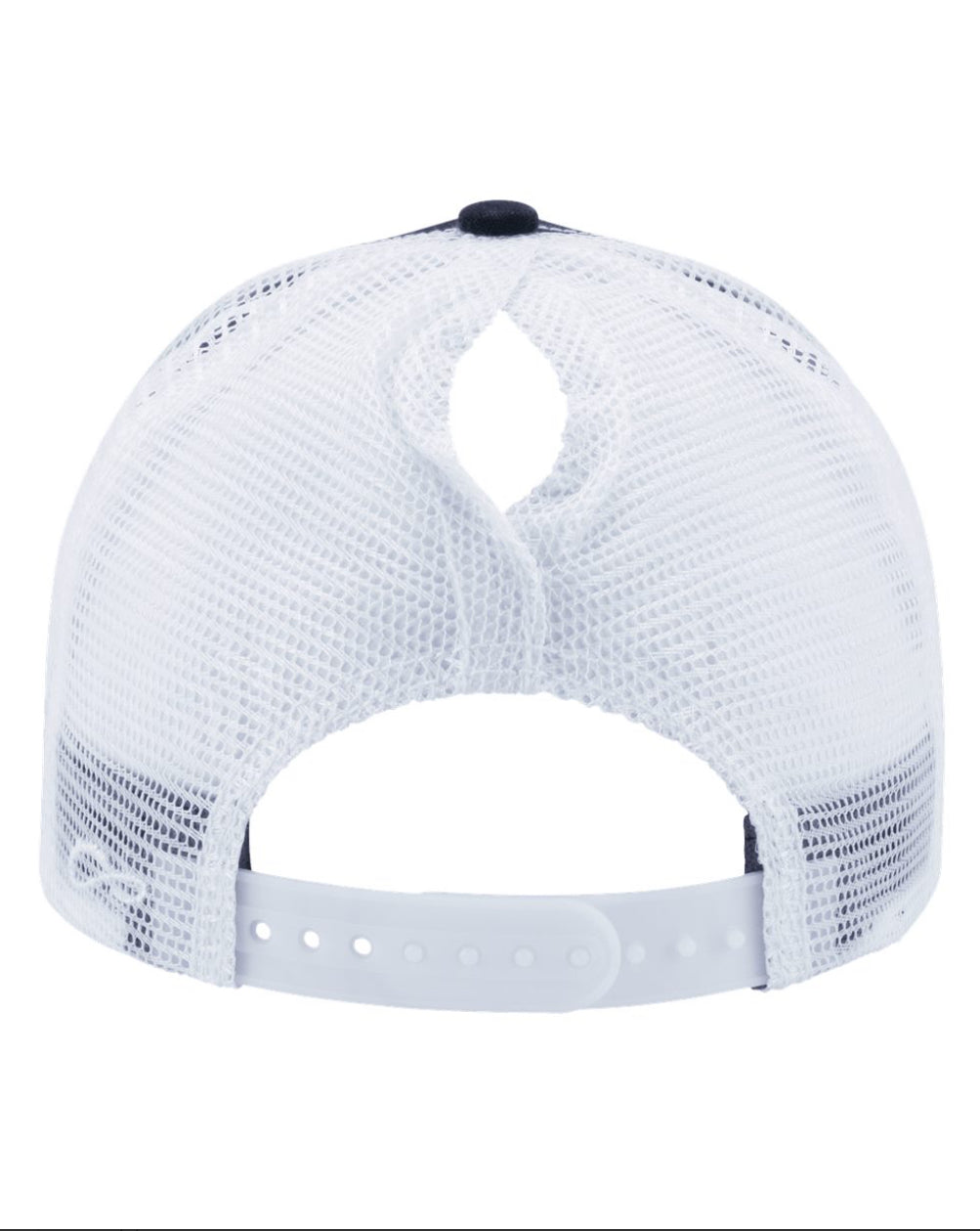 Badgers Pony Tail Hat- Black to White