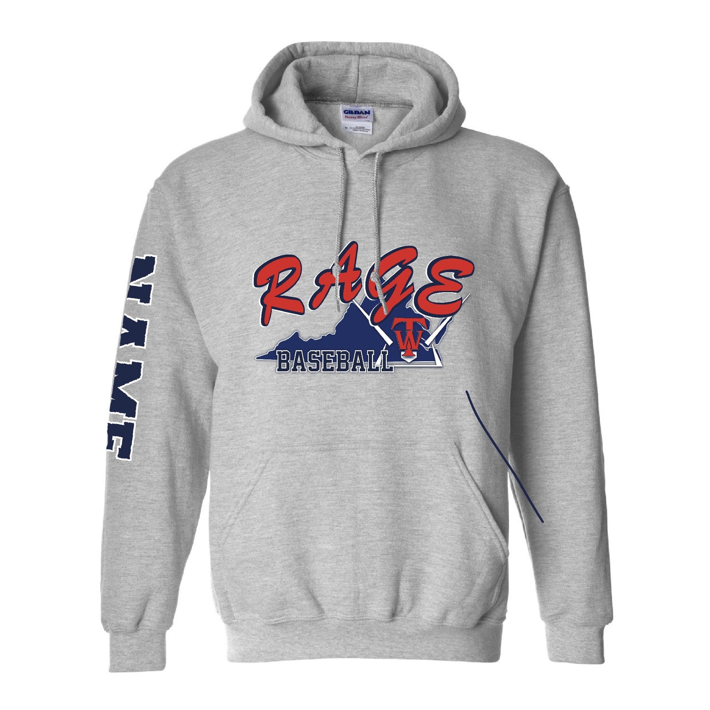 Personalized Rage Baseball Hoodie