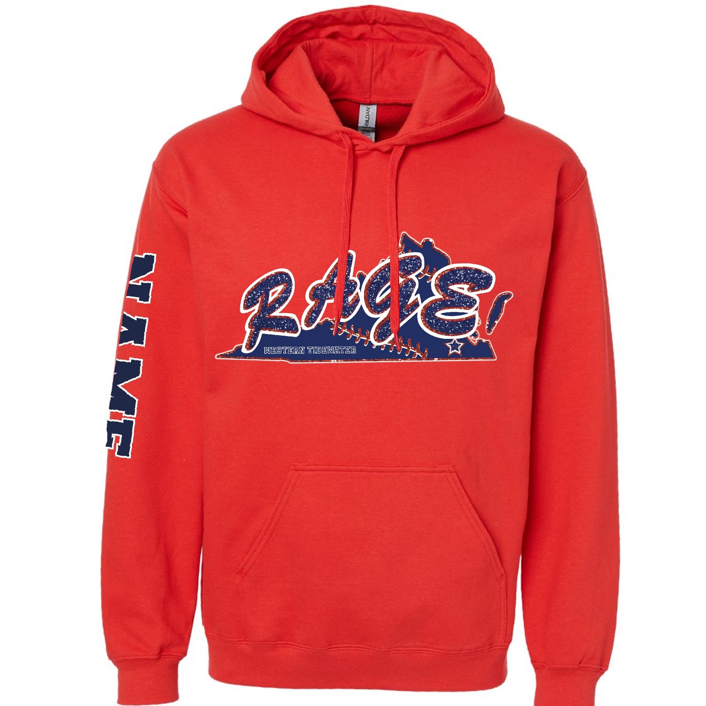 Personalized Faux Glitter Rage Hoodie