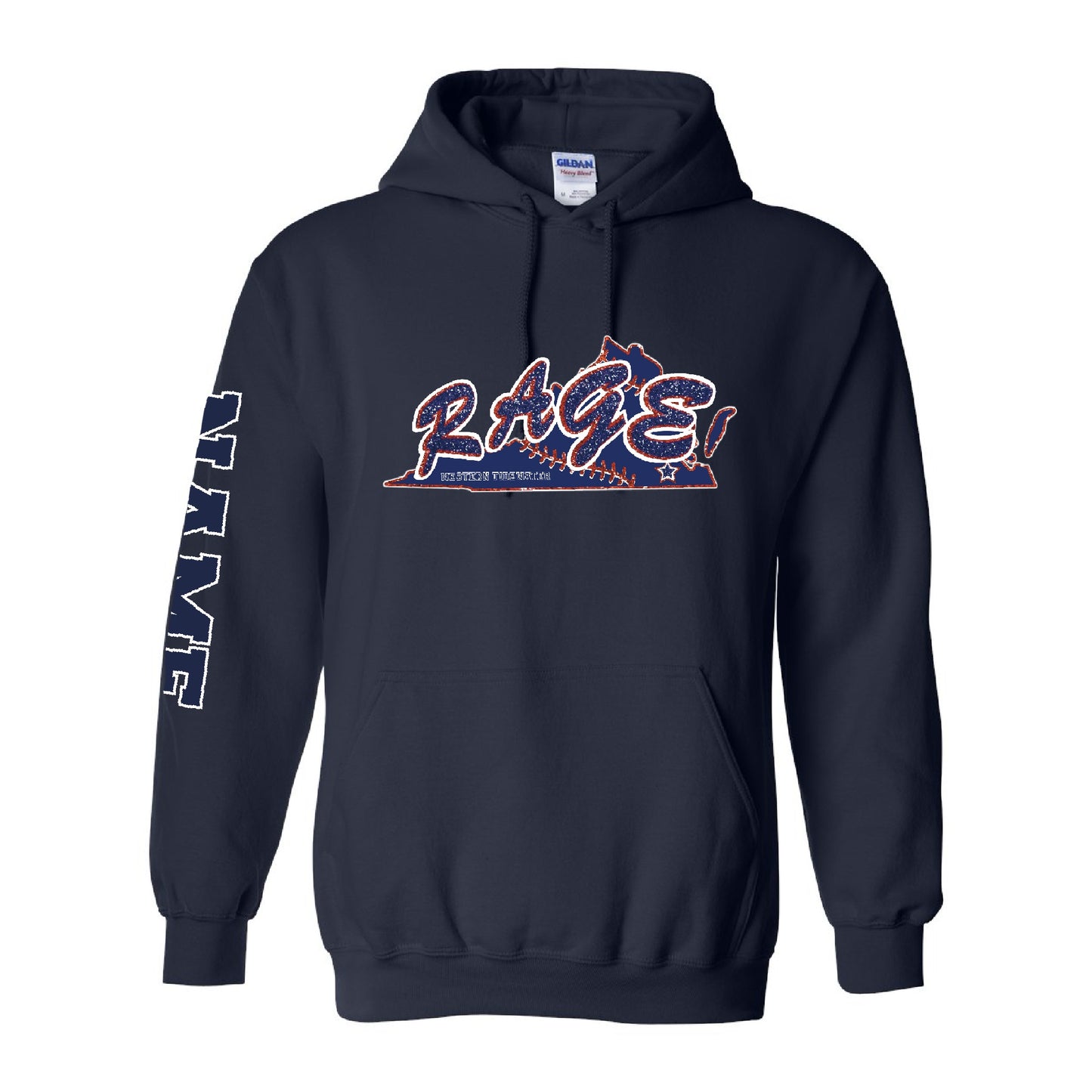 Personalized Faux Glitter Rage Hoodie
