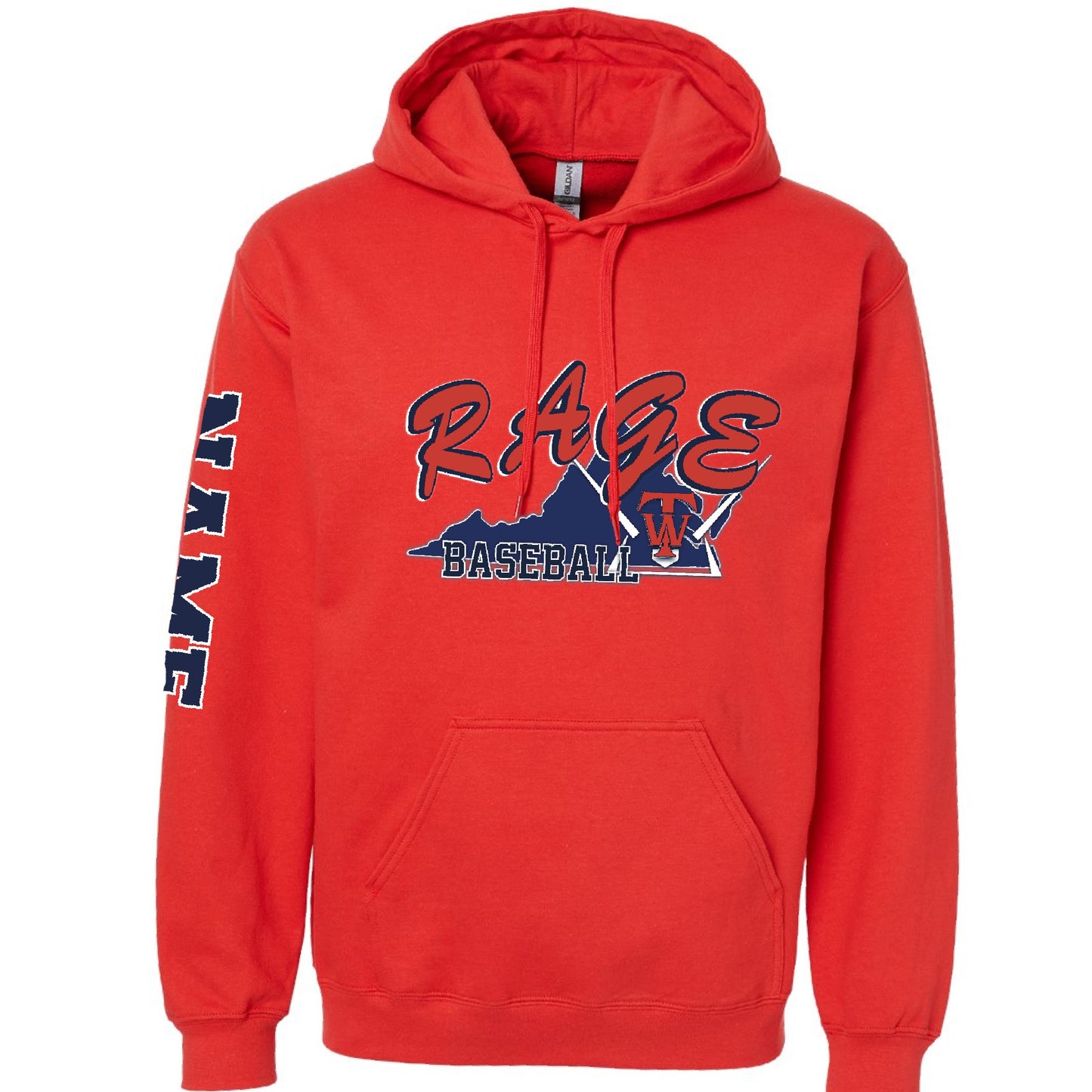 Personalized Rage Baseball Hoodie
