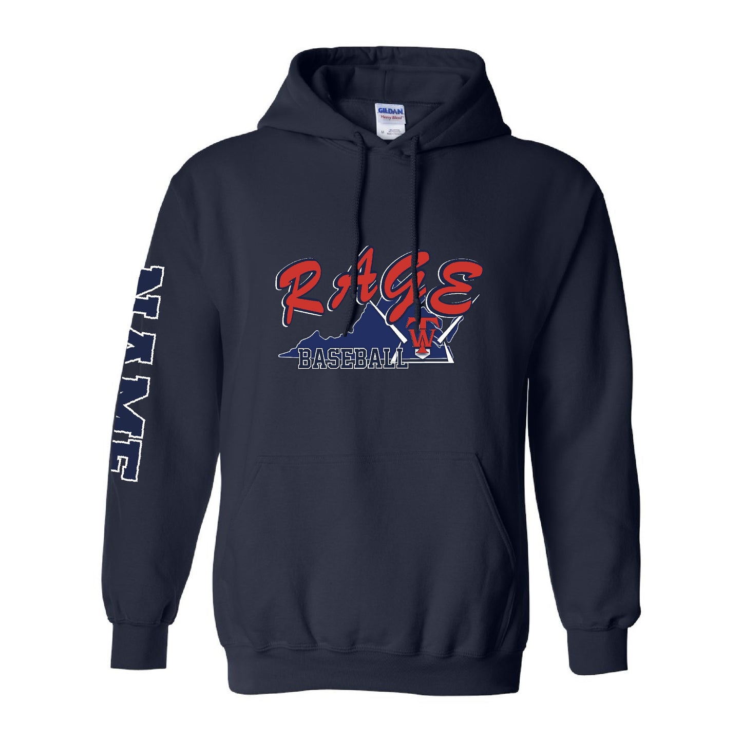 Personalized Rage Baseball Hoodie