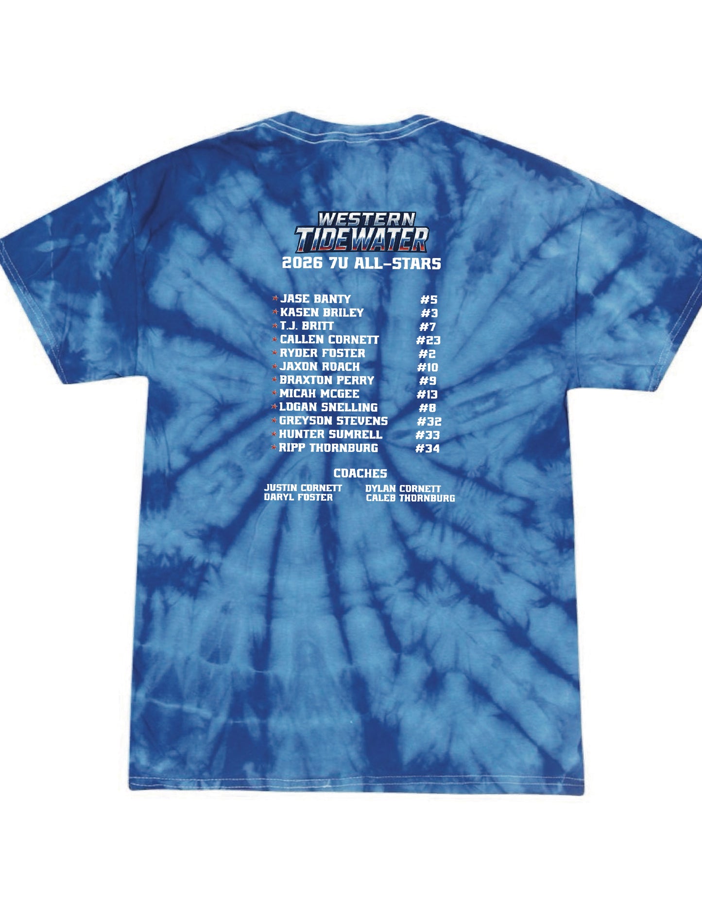 WT Allstars Baseball Tie Dye T-shirt
