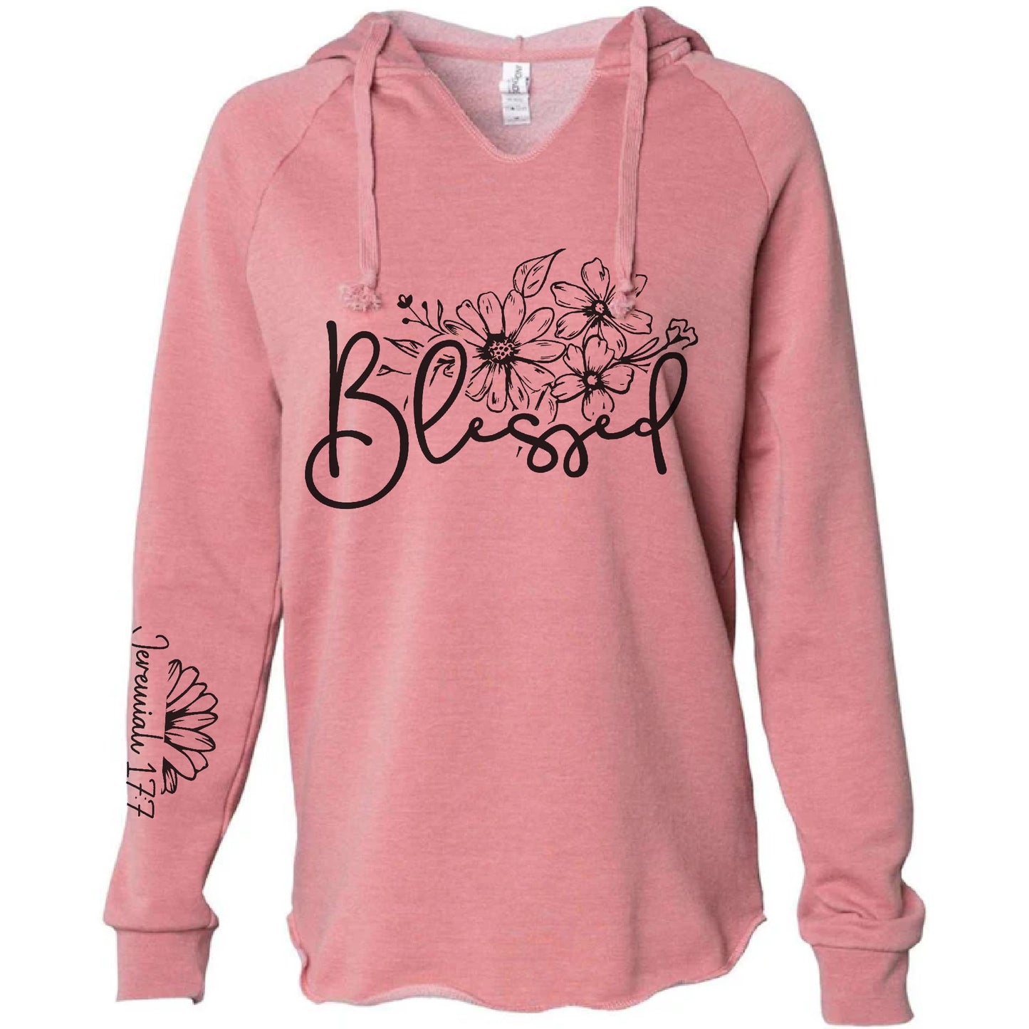 Blessed- Light Weight Womans Wave Wash Hoodie