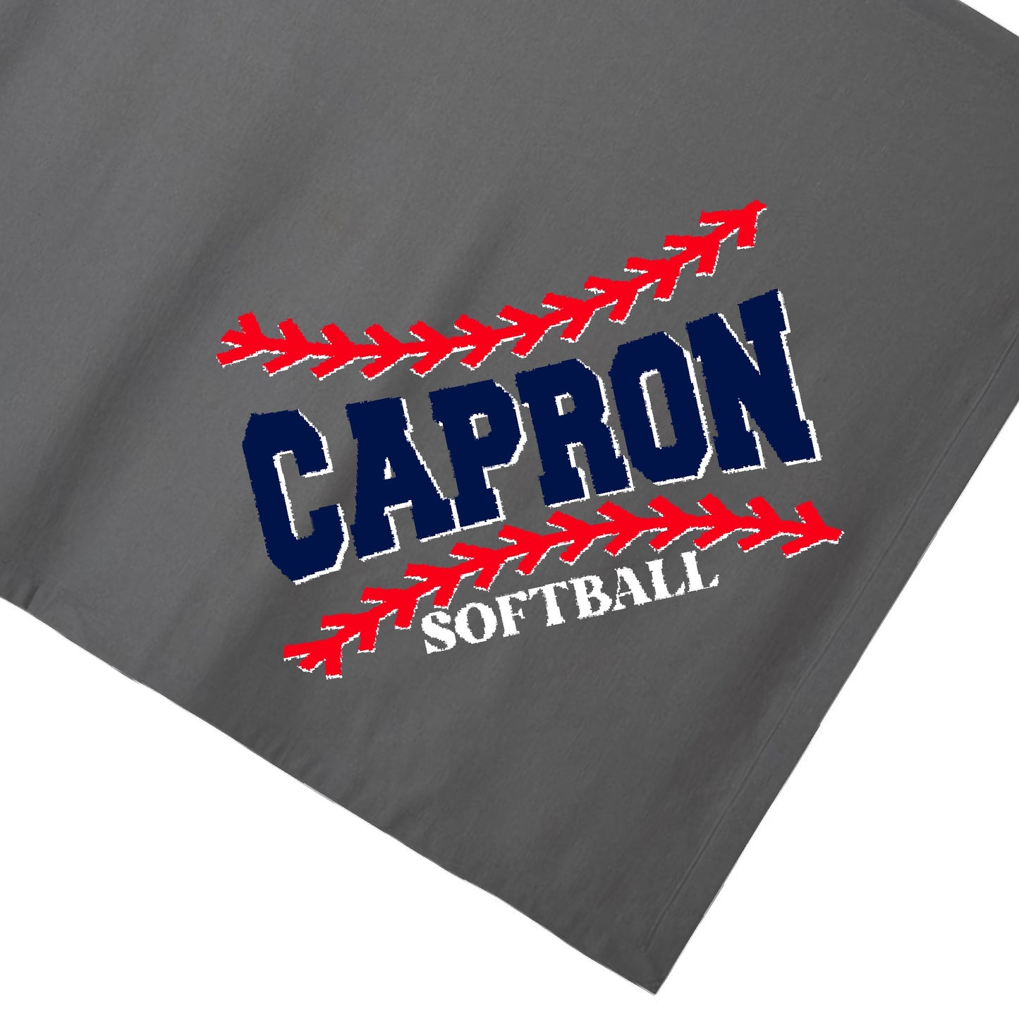 Grey Capron Fleece Softball Blanket