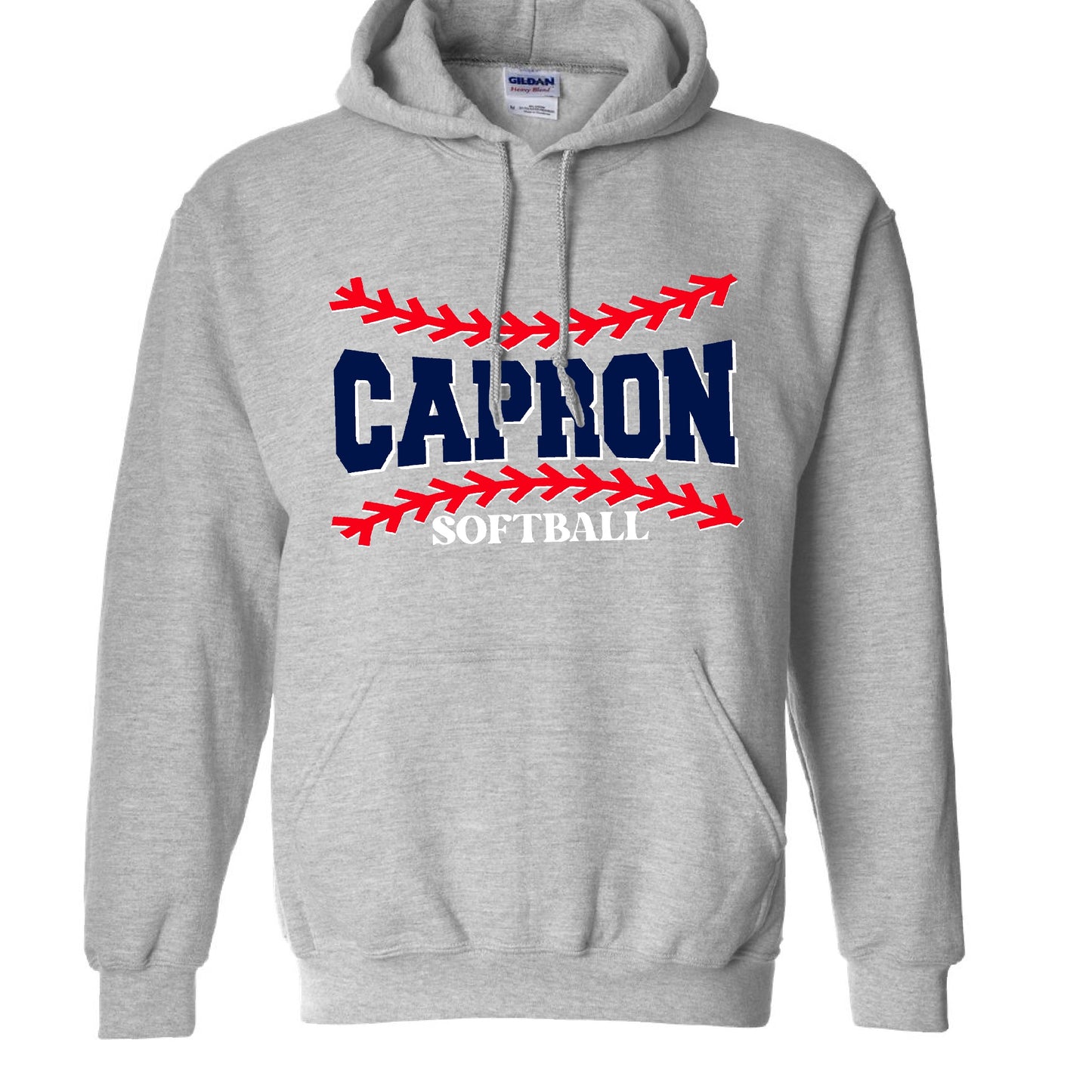 Capron Softball Hoodie Sweatshirt- Laces