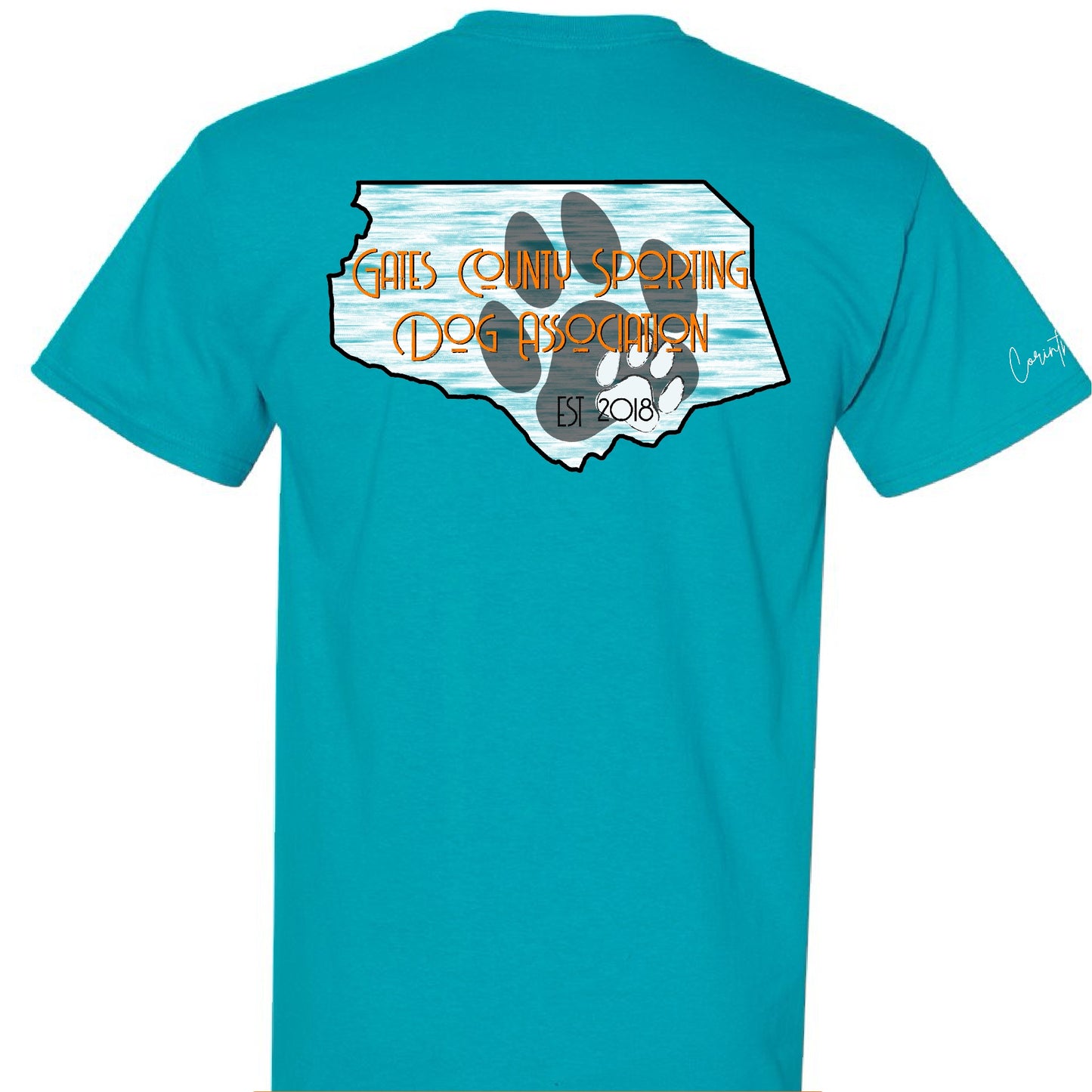GCSDA Dog Paw- Orange accent- T-shirt