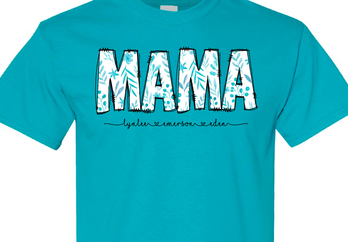 Mama-Personalized Shirt- Blue