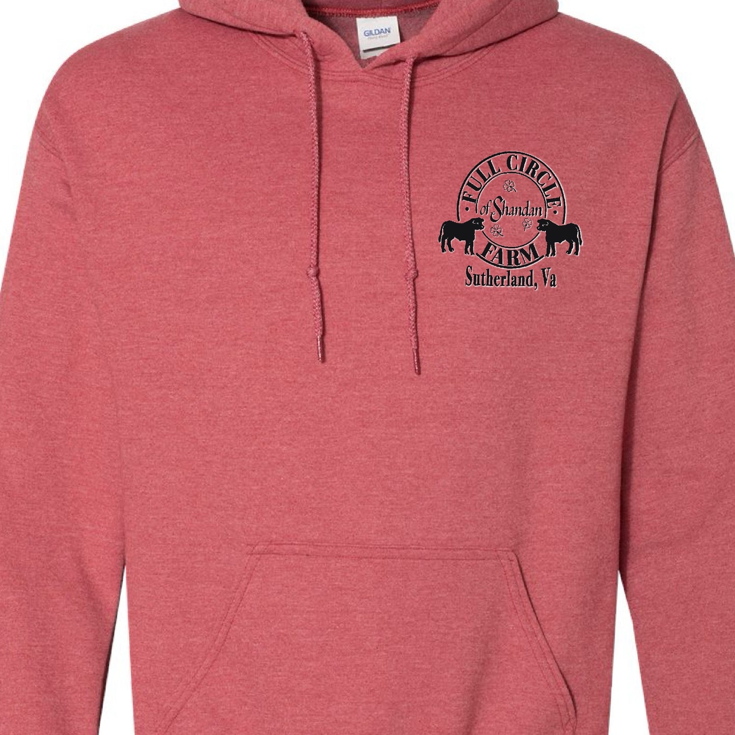 Full Circle Farm Hoodie Heather Red