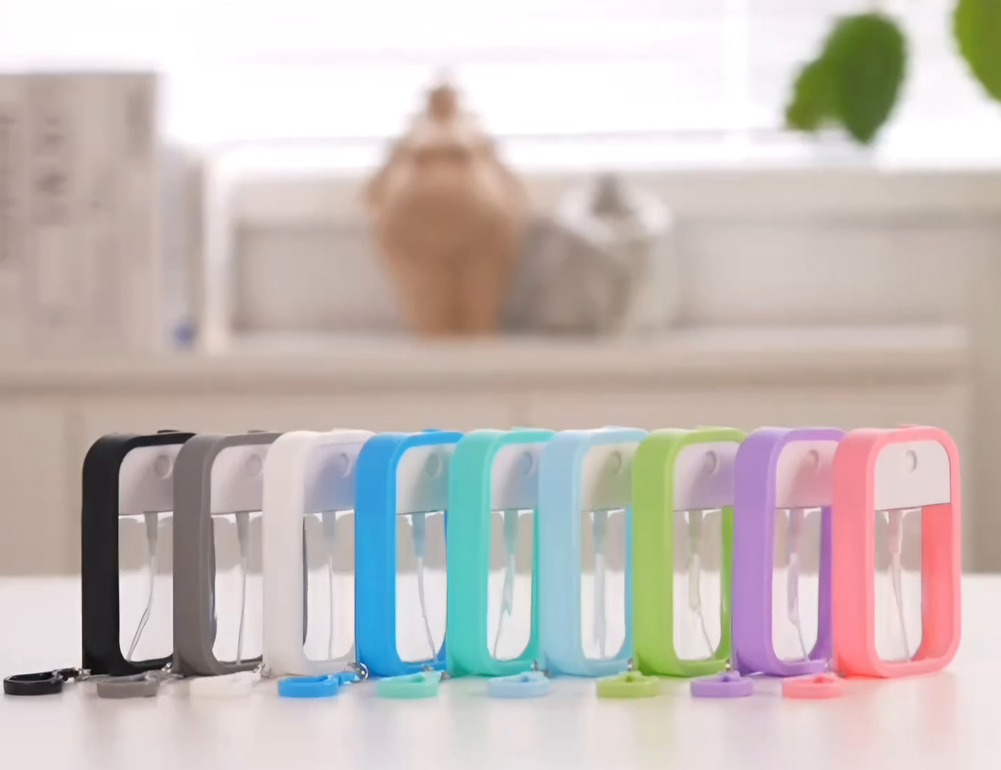 Winter Forest Hand Sanitizer with Protective Silicone case