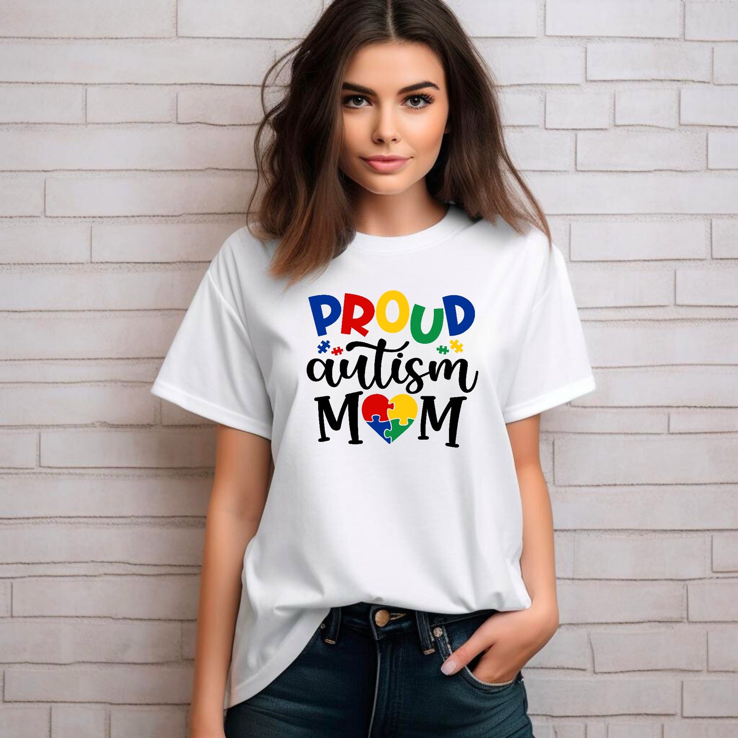 Autism Awareness- Proud Mom- Primary colors - Corinth & Main