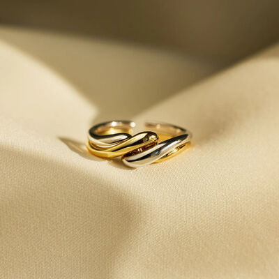 925 Sterling Silver Twisted Open Ring - Corinth & Main