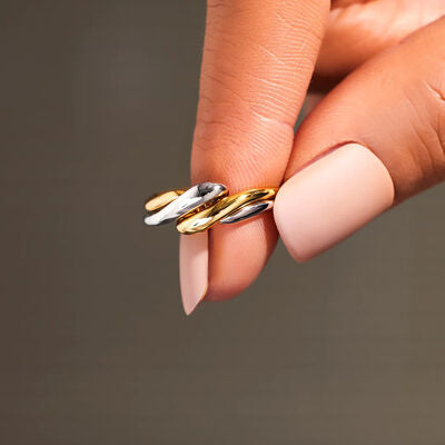 925 Sterling Silver Twisted Open Ring - Corinth & Main