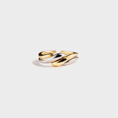 925 Sterling Silver Twisted Open Ring - Corinth & Main
