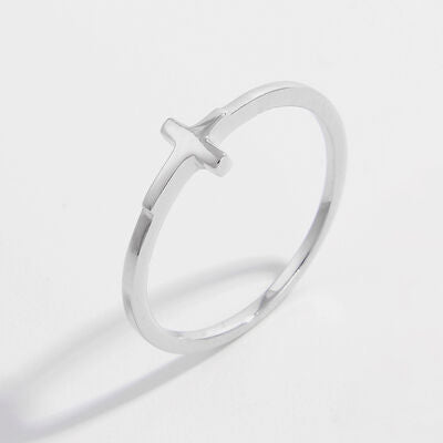 925 Sterling Silver Cross Ring - Corinth & Main