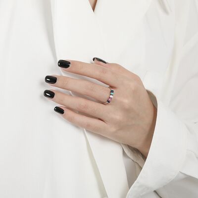 925 Sterling Silver Oil Drip Ring - Corinth & Main