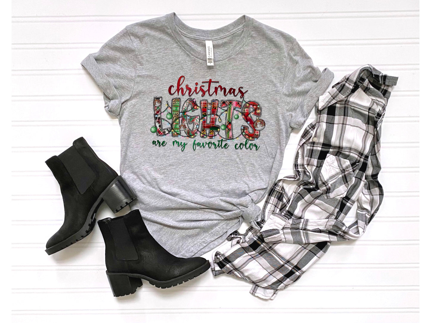 Christmas Lights Plaid
