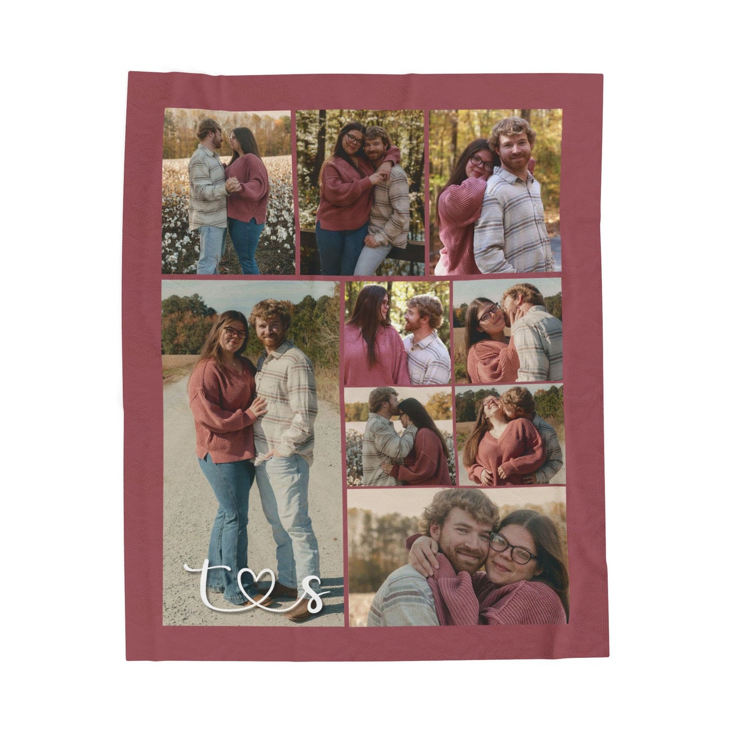 Personalized Heart Initial Blanket