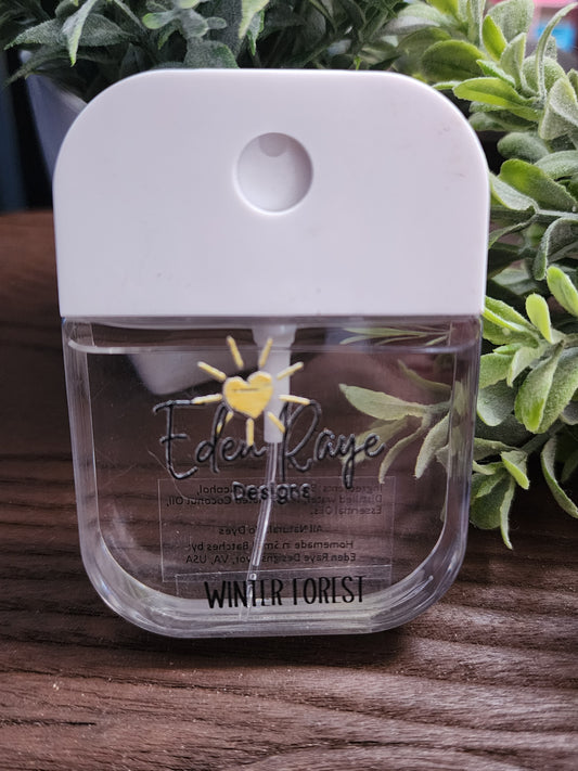 Winter Forest Hand Sanitizer Medium Size with Protective Silicone case