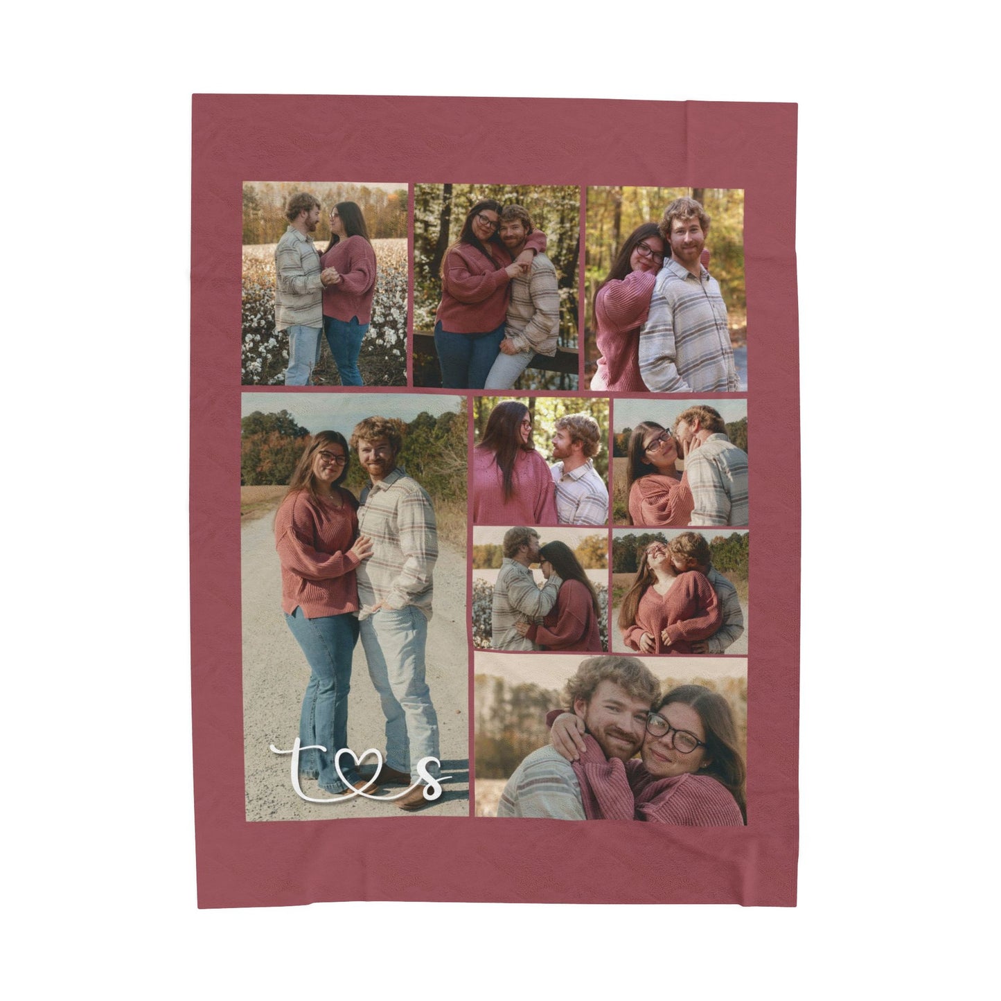 Personalized Heart Initial Blanket