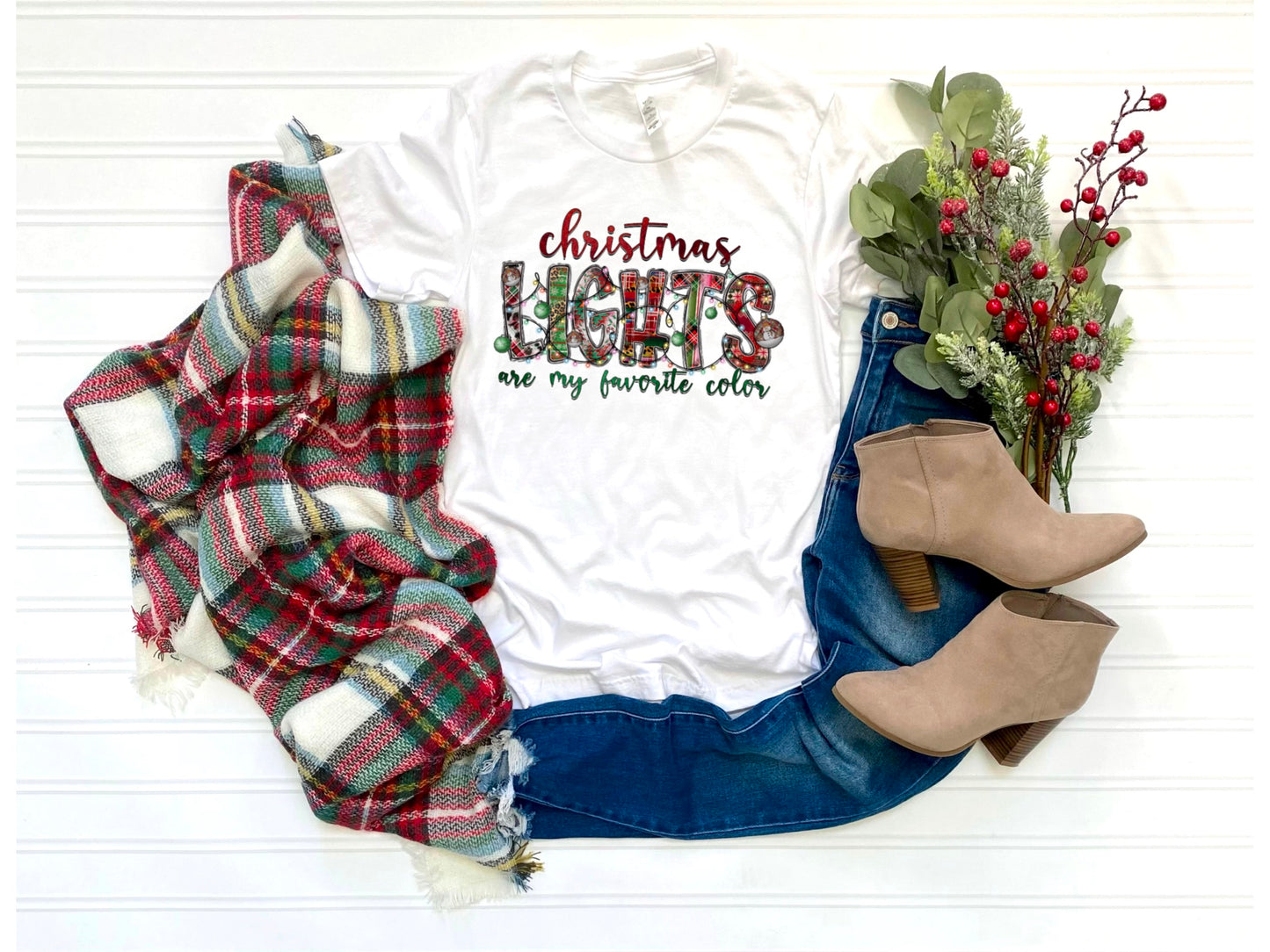 Christmas Lights Plaid