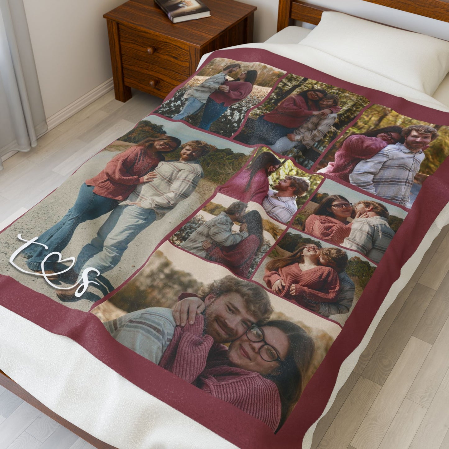 Personalized Heart Initial Blanket