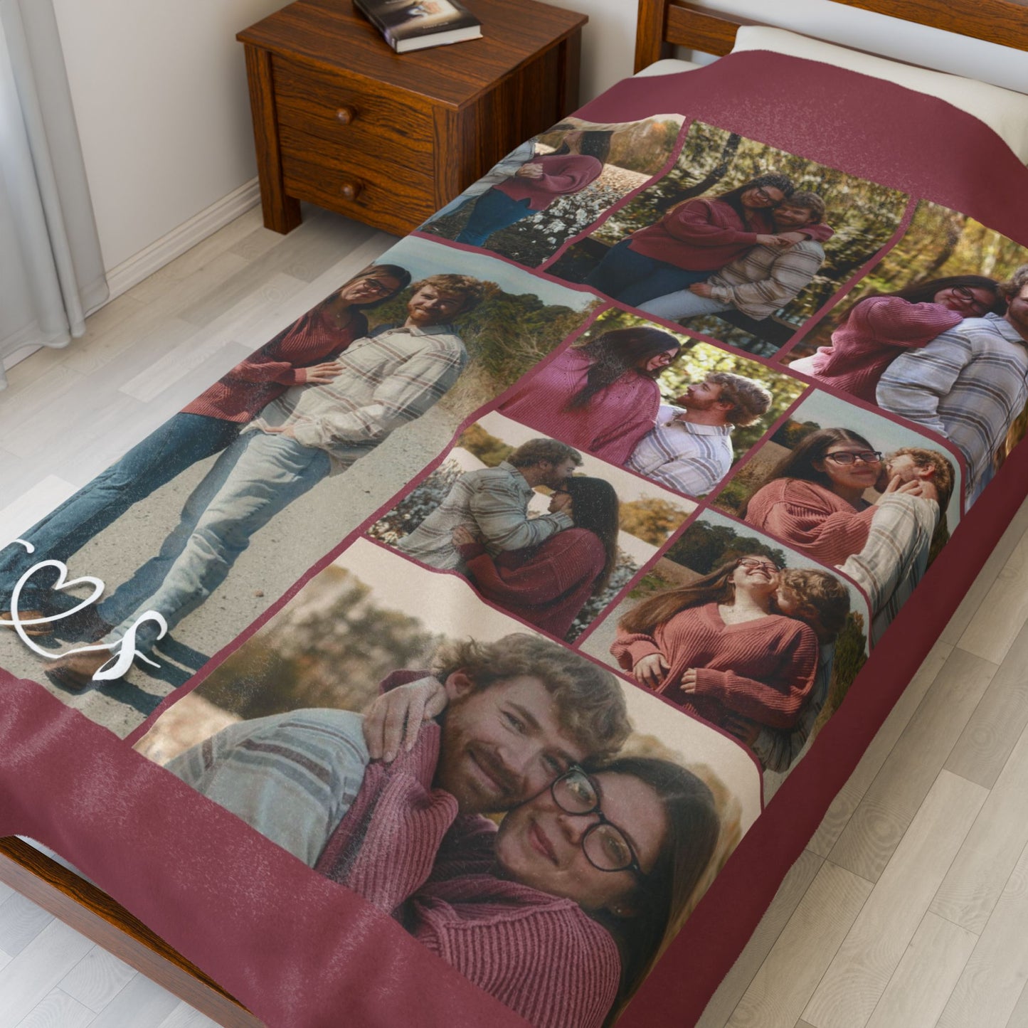 Personalized Heart Initial Blanket