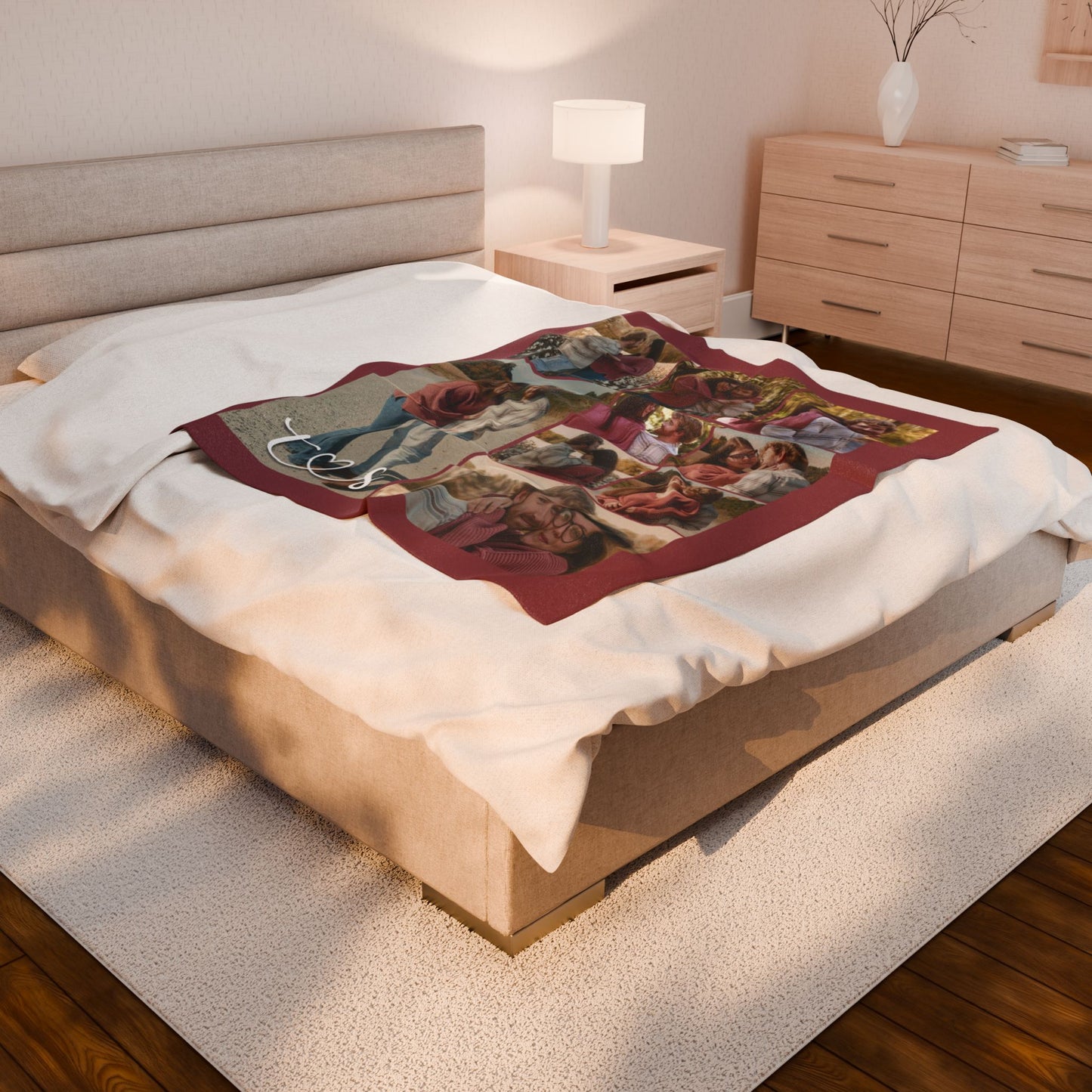 Personalized Heart Initial Blanket