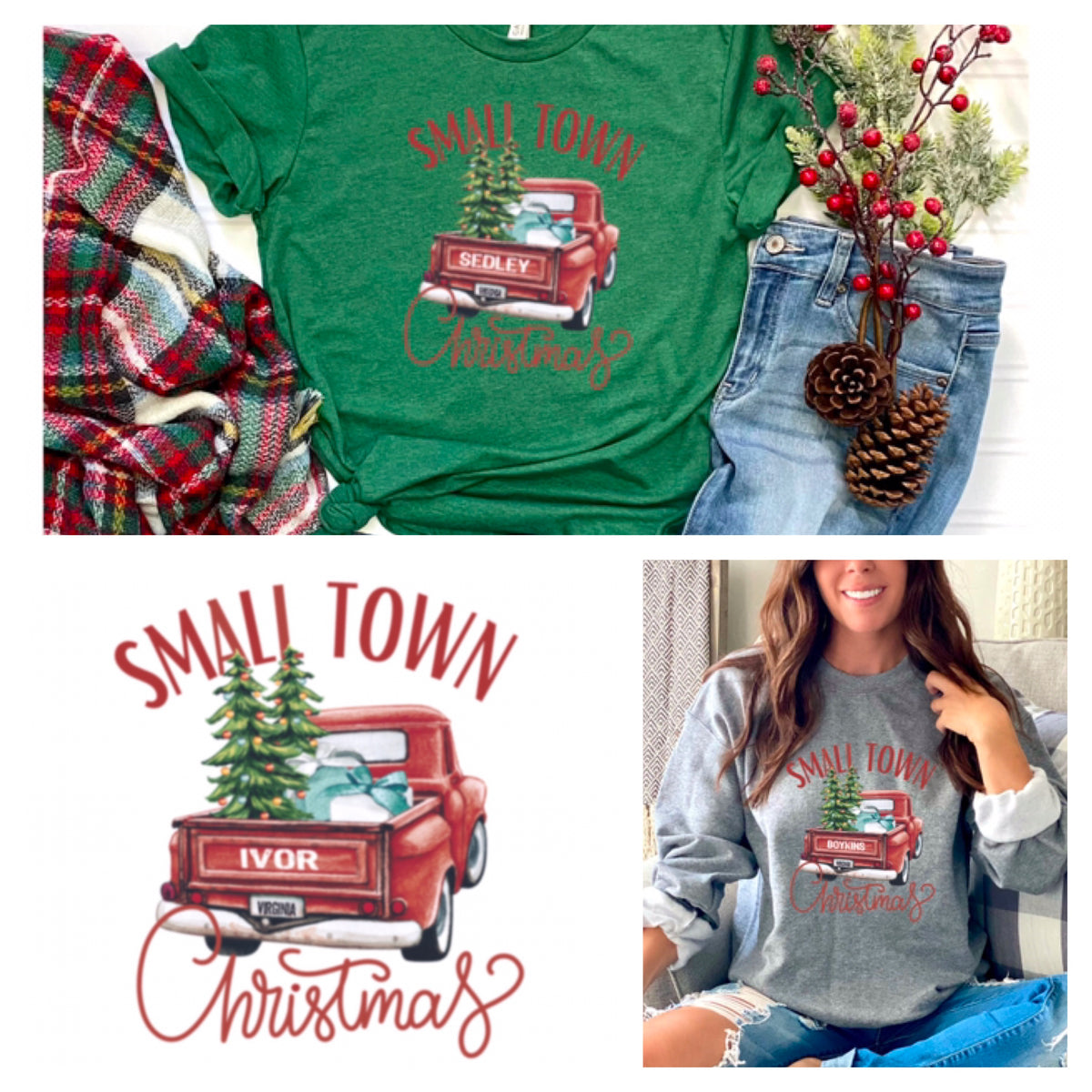 Small Town Christmas Truck (Personalize)