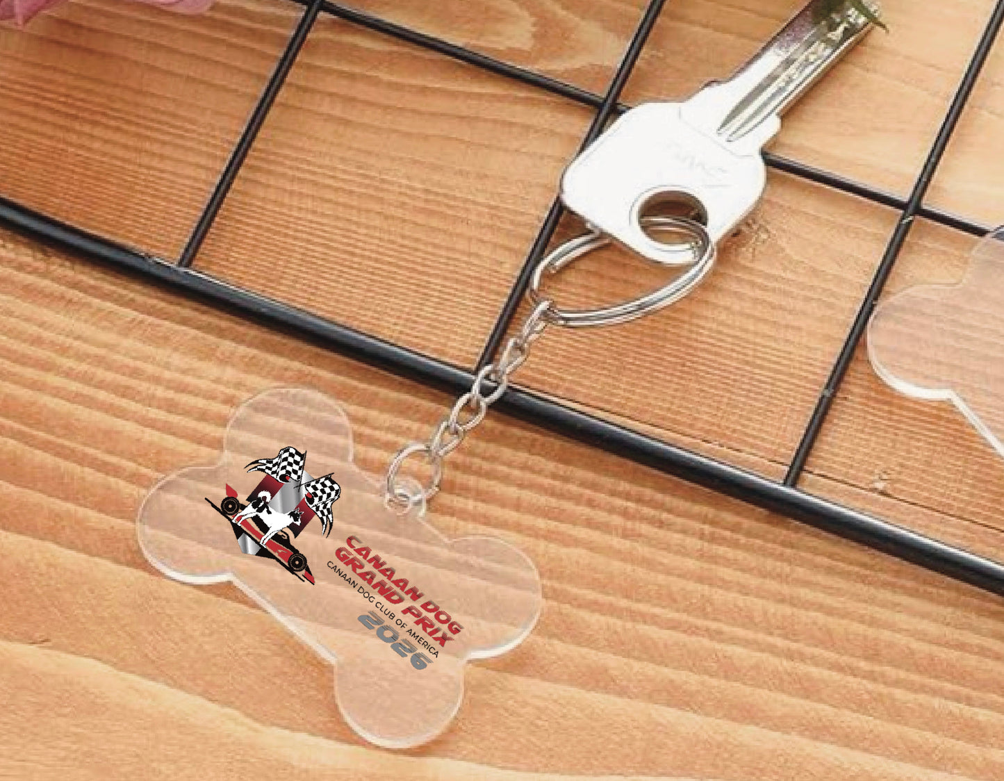 Event Acrylic Dog Tag Keychain- Canaan Dog Club of America