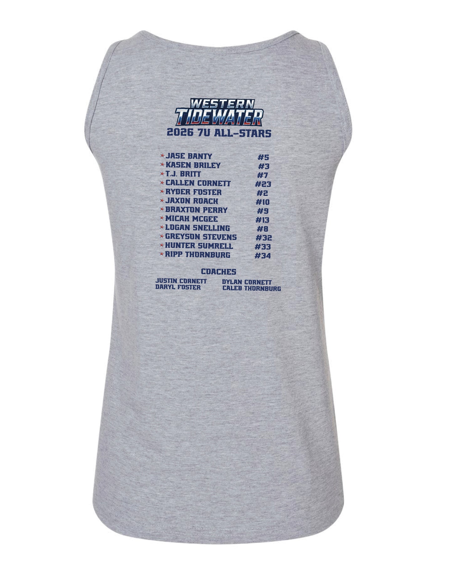 Western Tidewater Allstars Baseball Women's Tank
