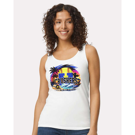 Crushers Myrtle Beach Womans Front Design Tank Top