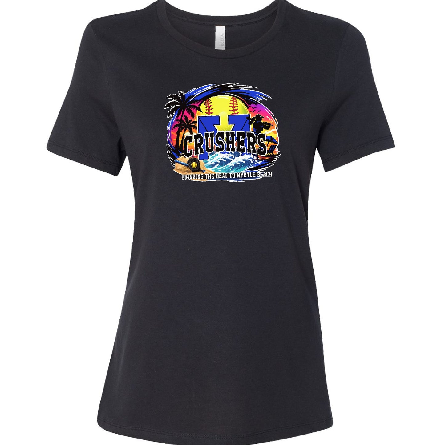 Crushers Myrtle Beach Womans Front Design Tee