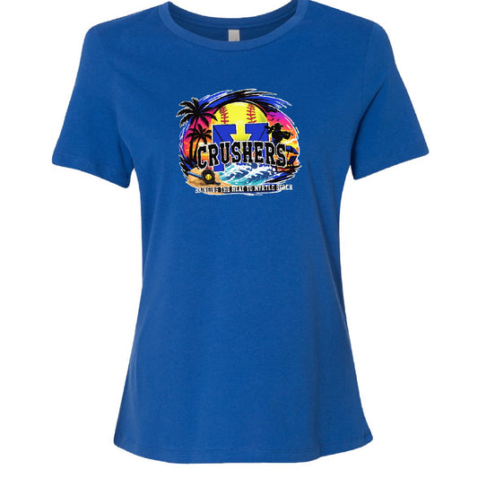 Crushers Myrtle Beach Womans Front Design Tee
