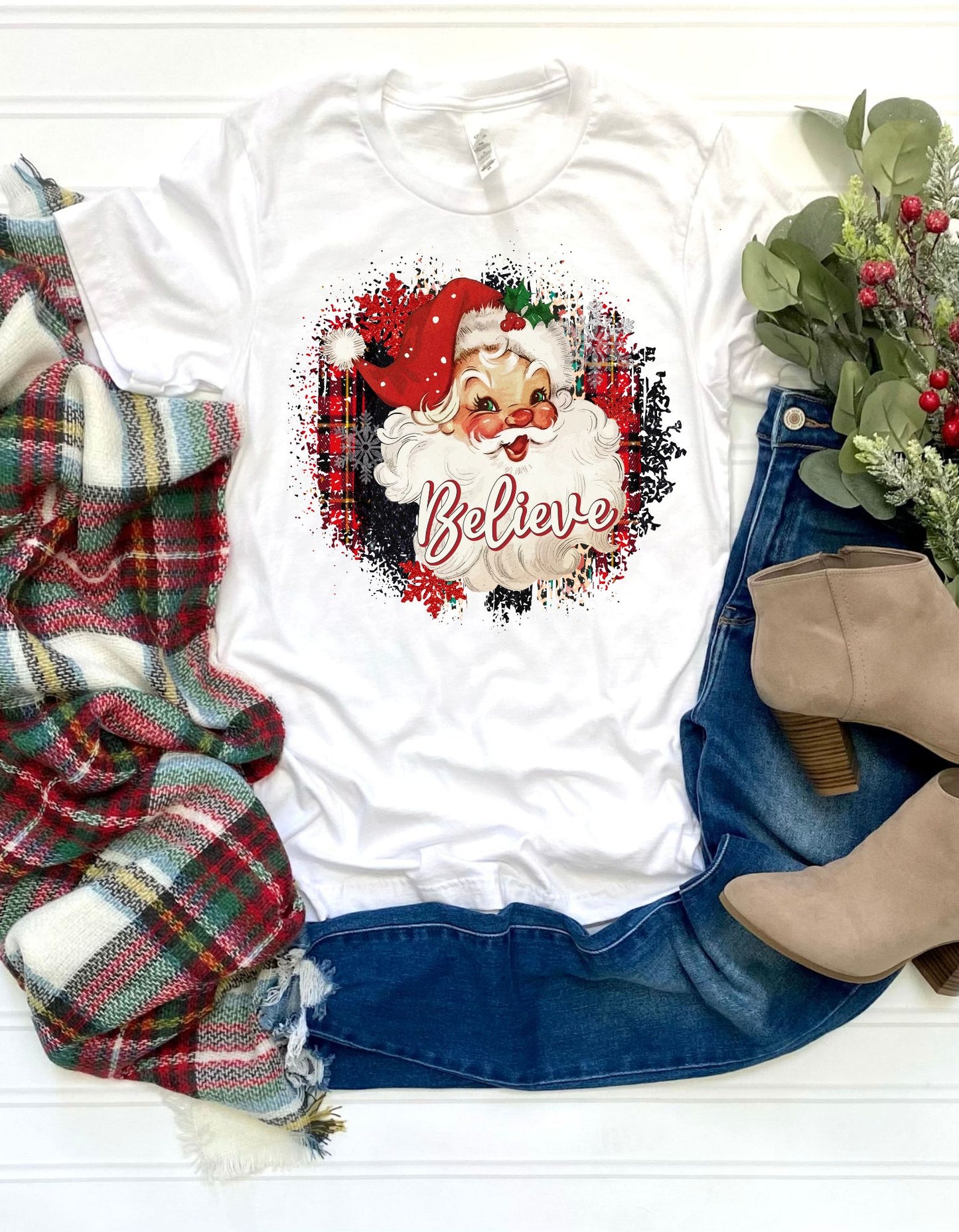 Vintage Santa Plaid