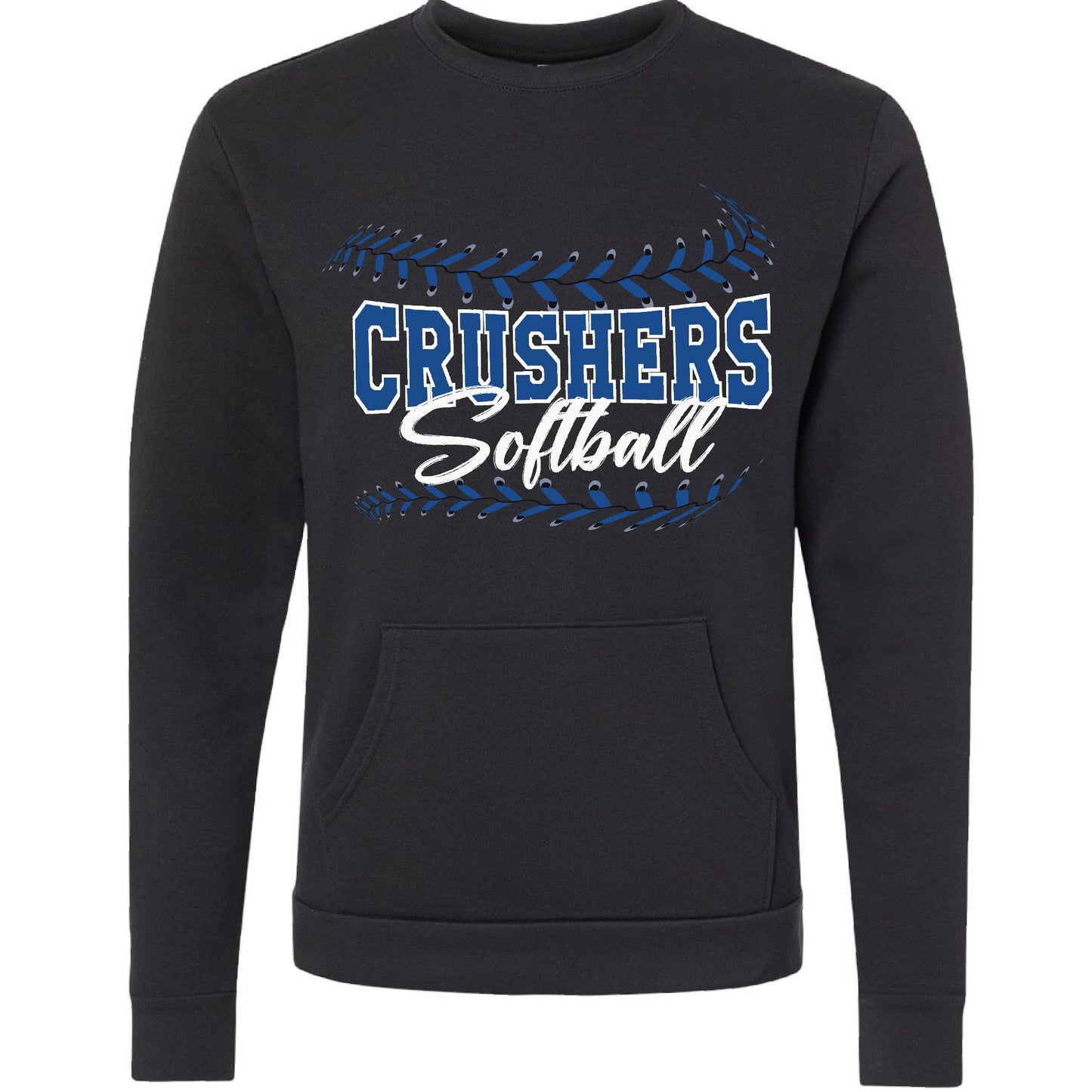Personalized Crushers Vintage Laces Pocket Crewneck Sweatshirt