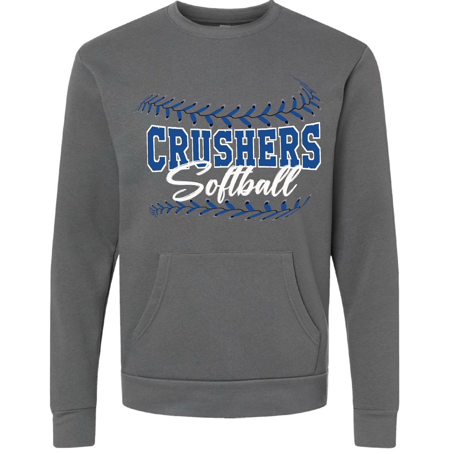 Personalized Crushers Vintage Laces Pocket Crewneck Sweatshirt