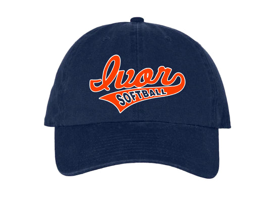 Navy Hat with Original Ivor Softball logo