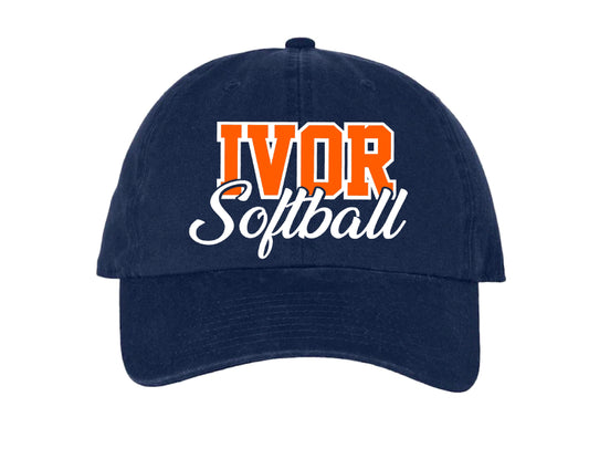 IVOR Softball Navy Hat with Player Number