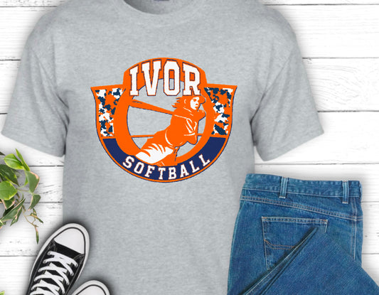 2024 Ivor Softball Logo T-shirt