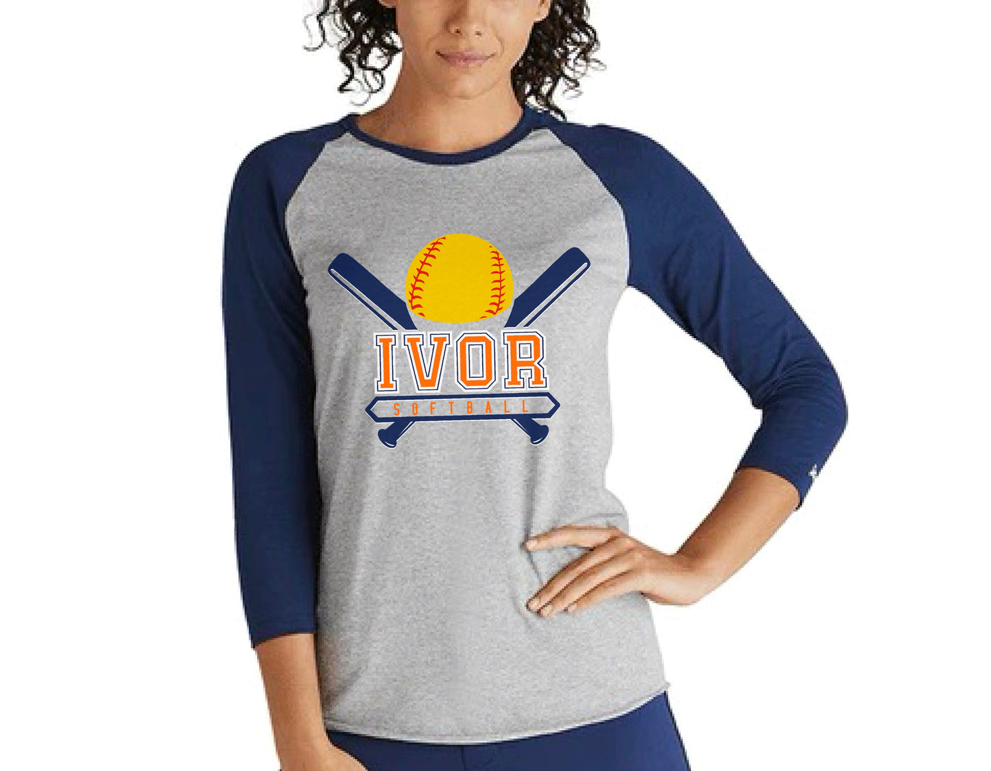 Player Name & Number- 3/4 Raglan Ivor Ball Shirt