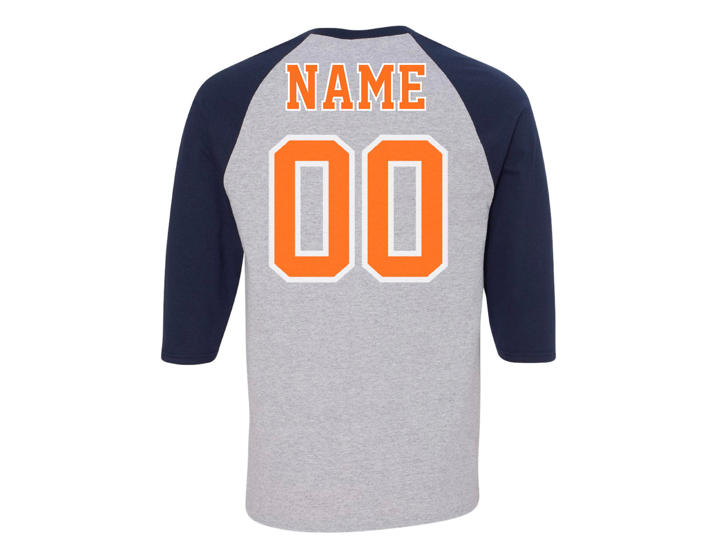 Player Name & Number- 3/4 Raglan Ivor Ball Shirt