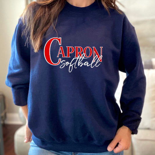 Capron Softball Crewneck Sweatshirts- Big C