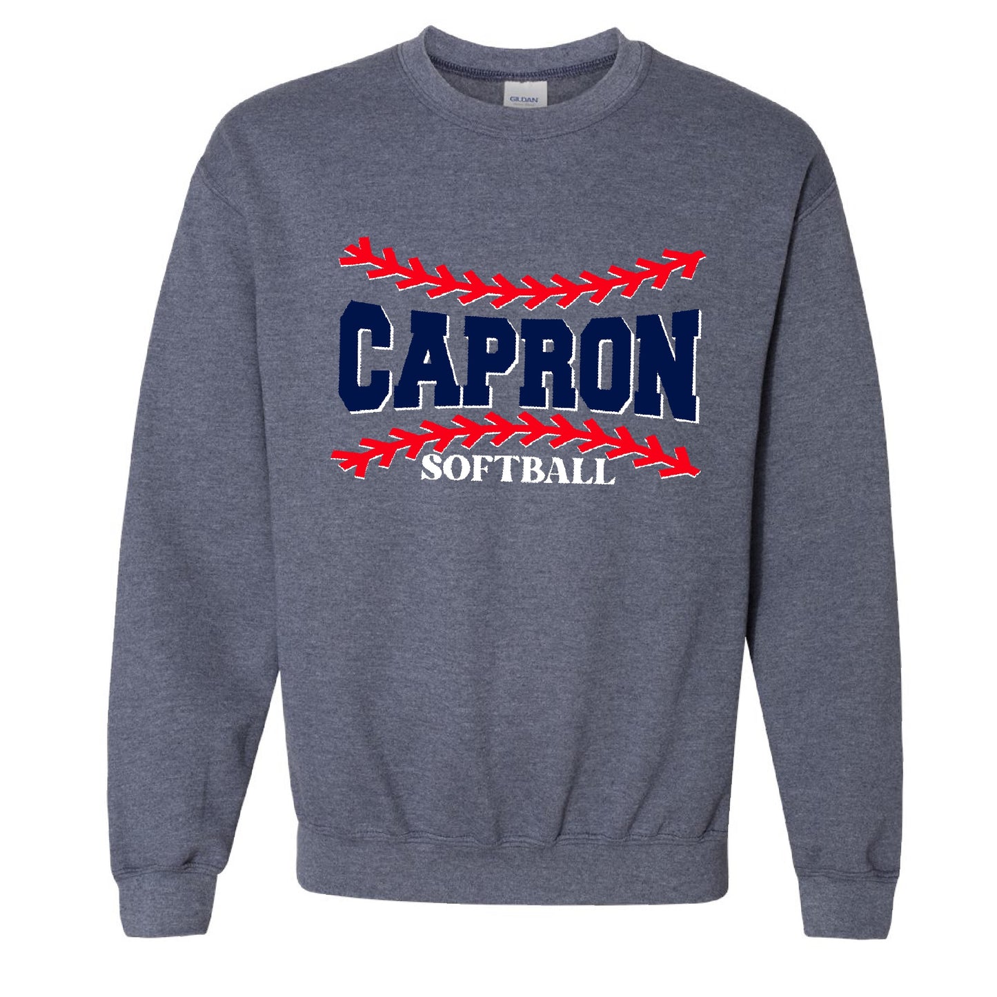 Capron Softball Crewneck Sweatshirt- Laces 2