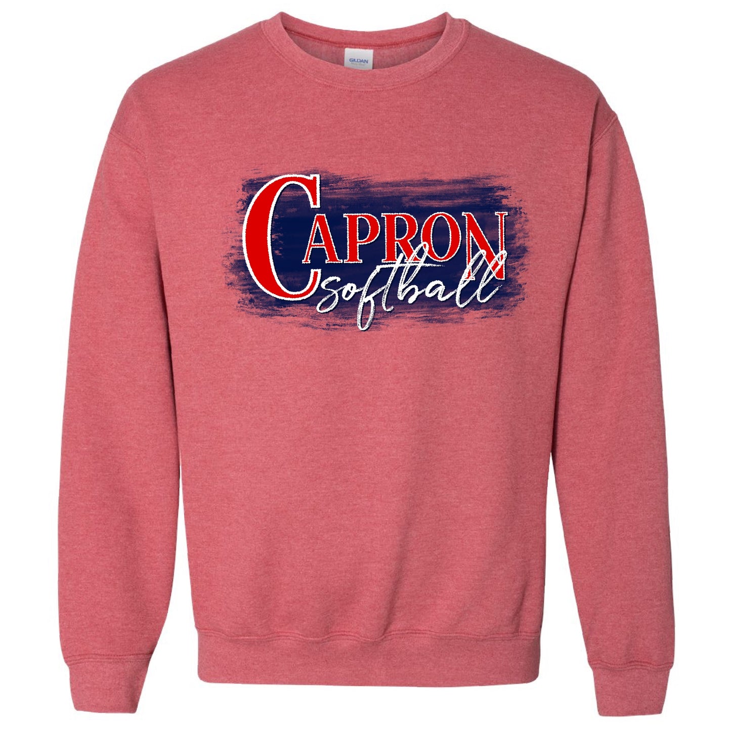 Capron Softball Crewneck Sweatshirt-Navy Paint