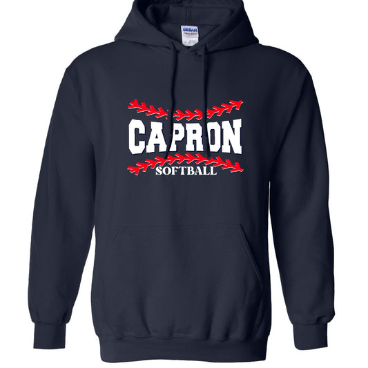 Capron Softball Hoodie Sweatshirt- Laces