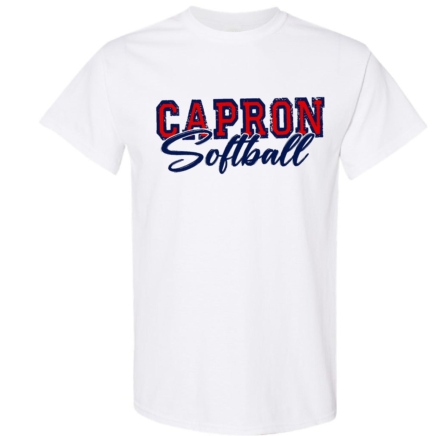 Capron Softball T-shirt- Navy Outline