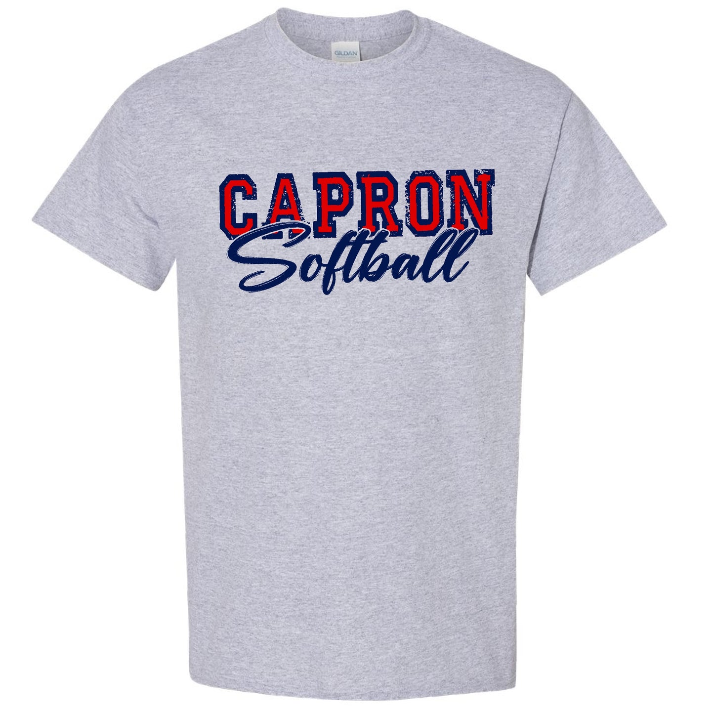 Capron Softball T-shirt- Navy Outline