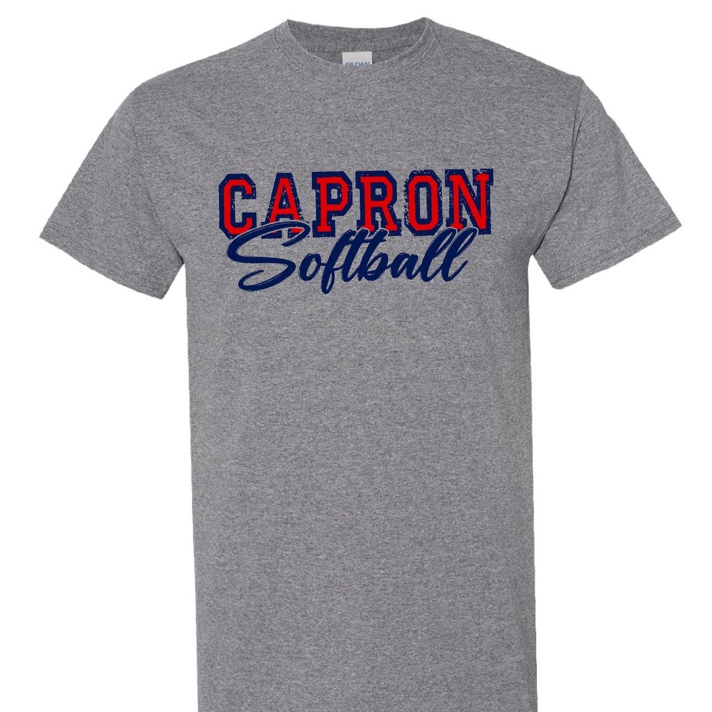 Capron Softball T-shirt- Navy Outline