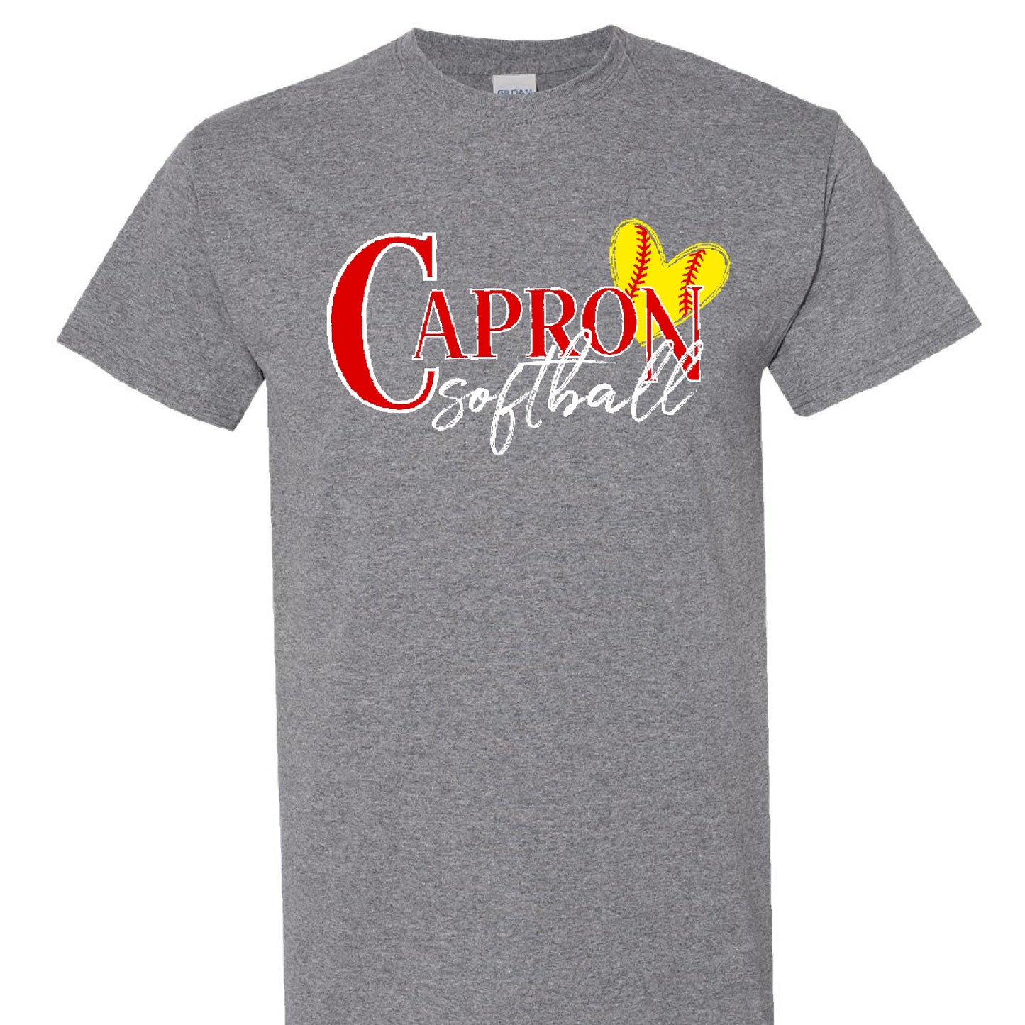 Capron Softball T-shirt- Heart